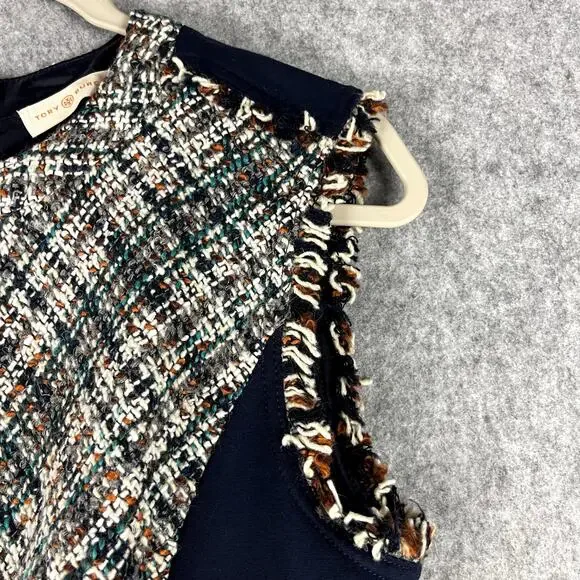 Tory Burch Tweed Pencil Dress Women 10 Textured Academia Career Old Money NEW - Picture 5 of 16